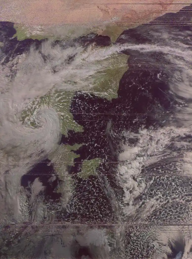 a satellite image of the Earth, showing lots of clouds
